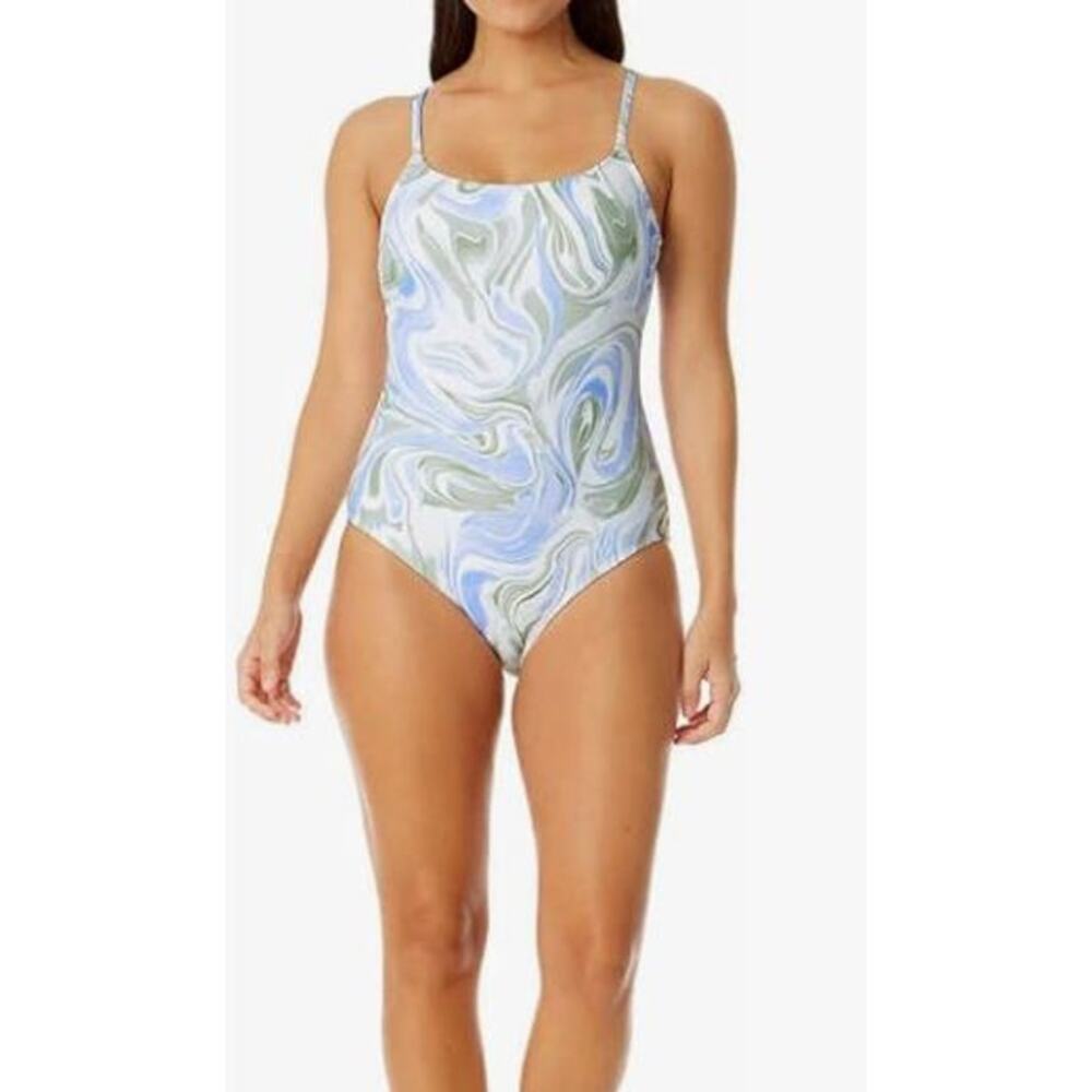 Hurley Size XXL Swimsuit Beachwear Swimwear One Piece Blue Geometric Summer